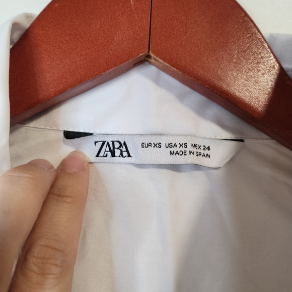 Zara White Button-Up Shirt - Picture 2 of 6